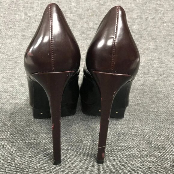 ZARA Woman Chocolate Brown 6 Inch Tall Platform Pump High Heels Size 8 US / 39 - Picture 7 of 8